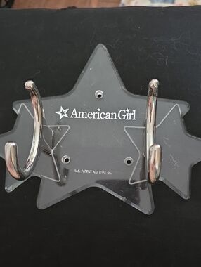 American Girl Doll Holder Hook Rack with Silver Hooks